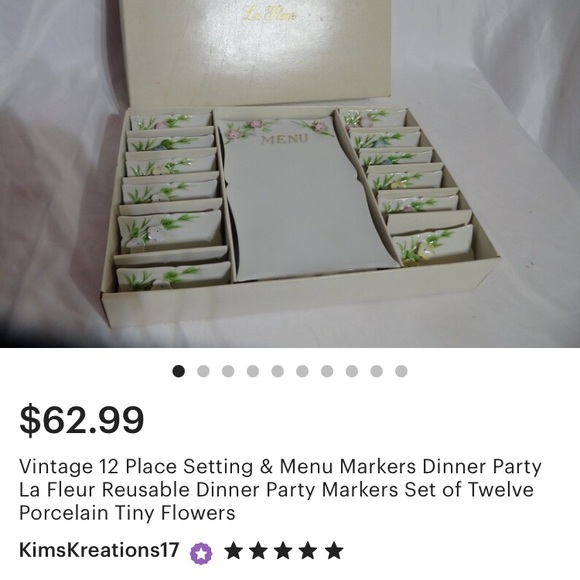 Vintage1950s Saks Fifth Avenue La Fleur place setting - Picture 8 of 11